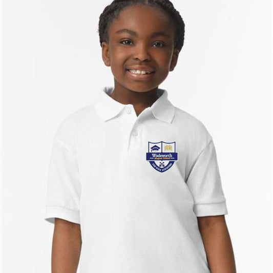 Wadsworth Magnet White School Polo