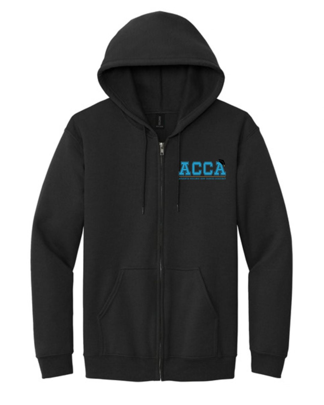 ACCA Embroidered Black Full Zip Hoodie
