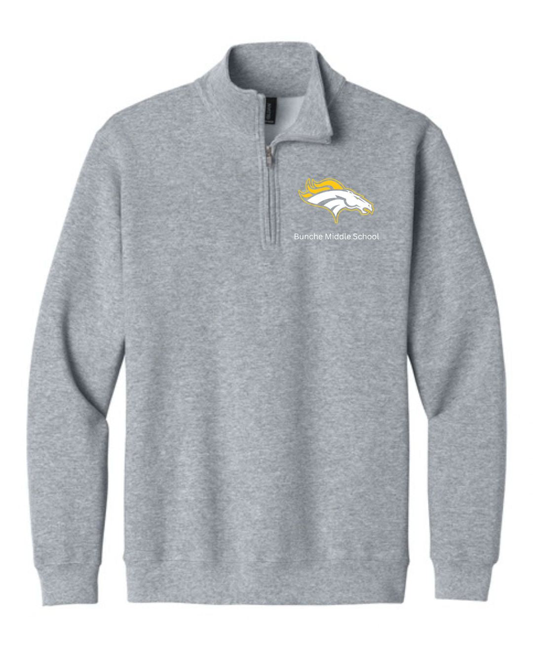 Bunche Middle School Grey Quarter Zip