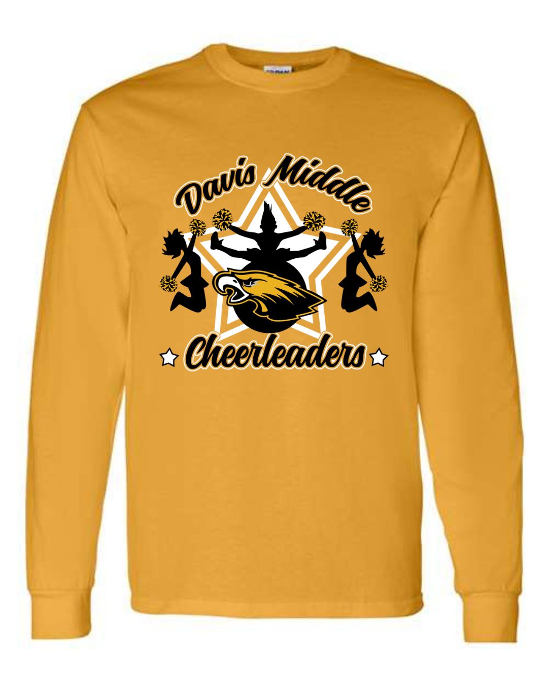 Davis Cheerleader Gold LS Shirt
