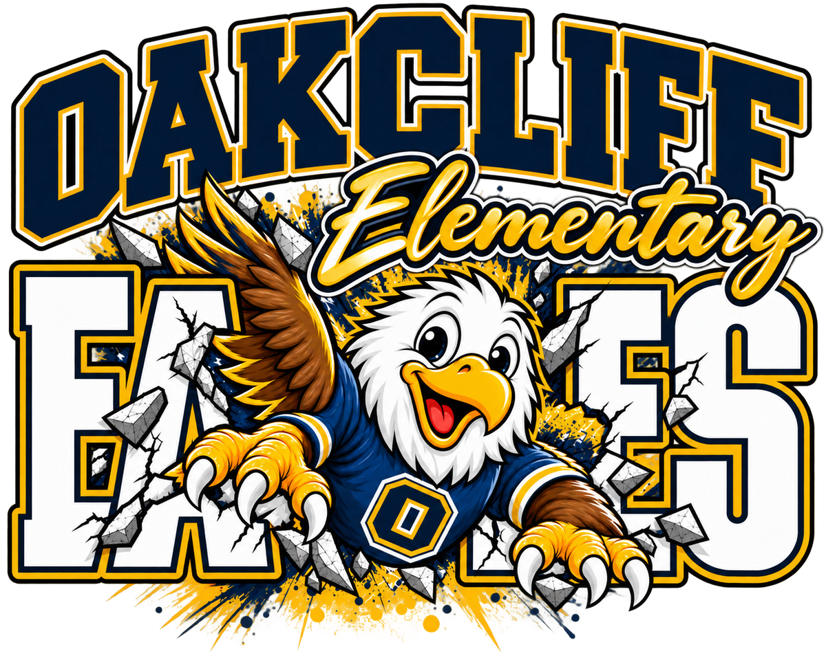 Oakcliff Elementary Grey Oakcliff Eagles Tee