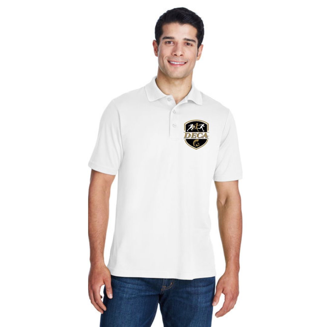 DECA Boy's White Short Sleeve Polo