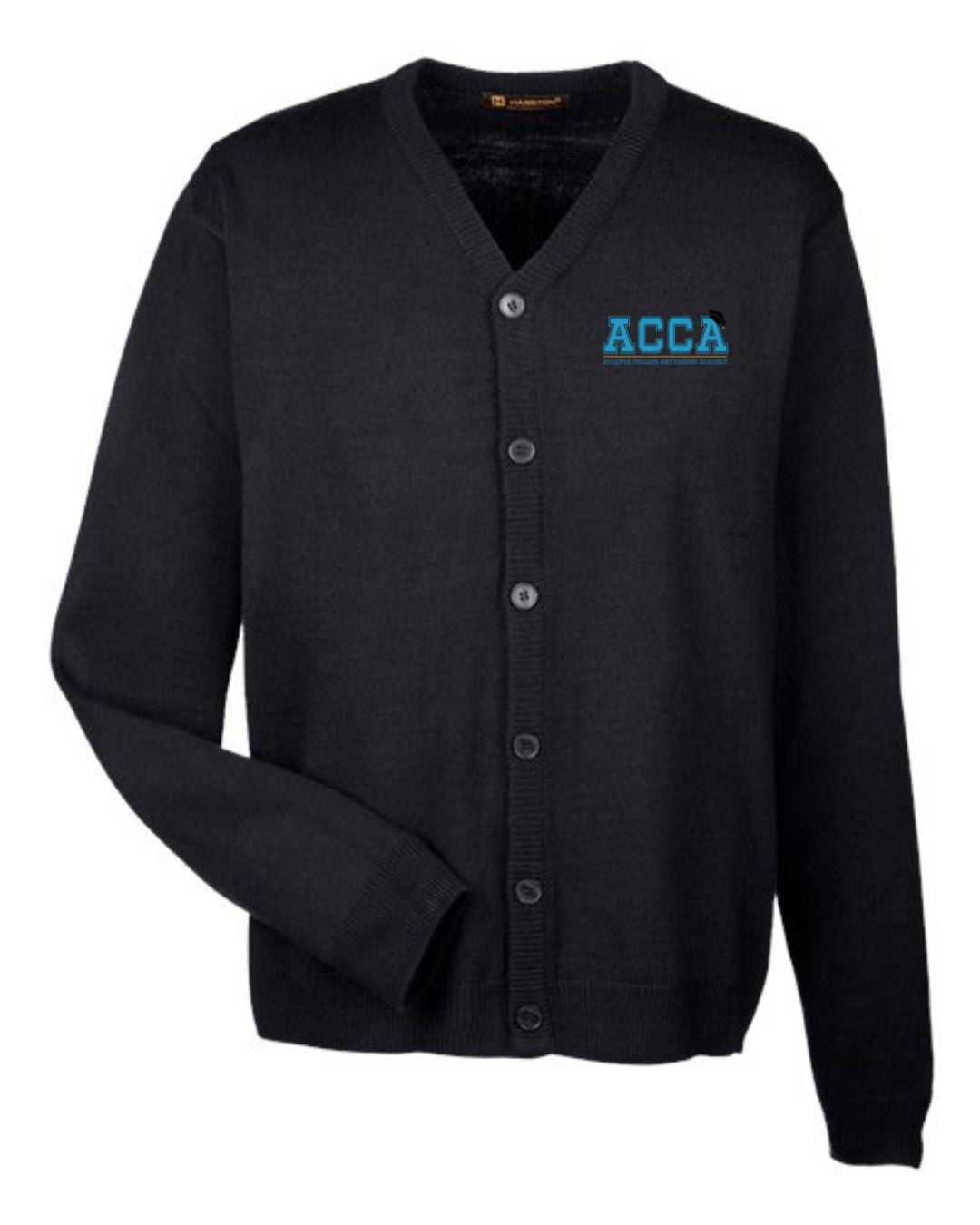 ACCA Embroidered Black Cardigan