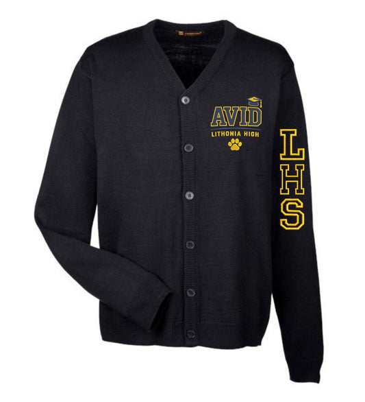 Lithonia High School Avid Embroidered Black Cardigan