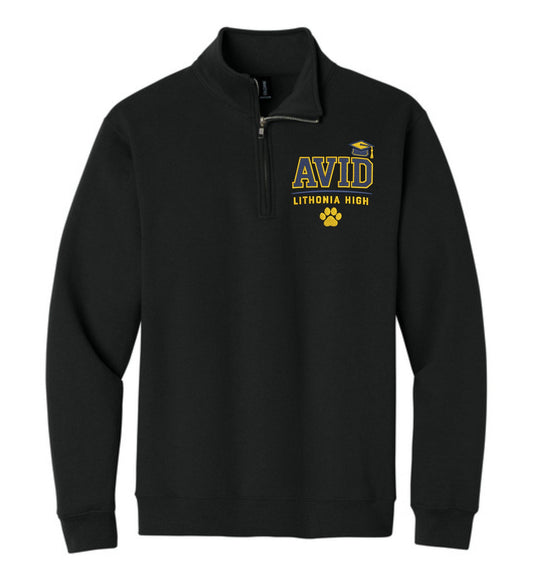 Lithonia High School Avid Embroidered Black Quarter Zip