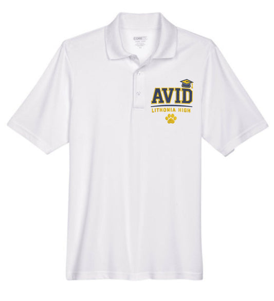 Lithonia High School Avid Embroidered White Polo