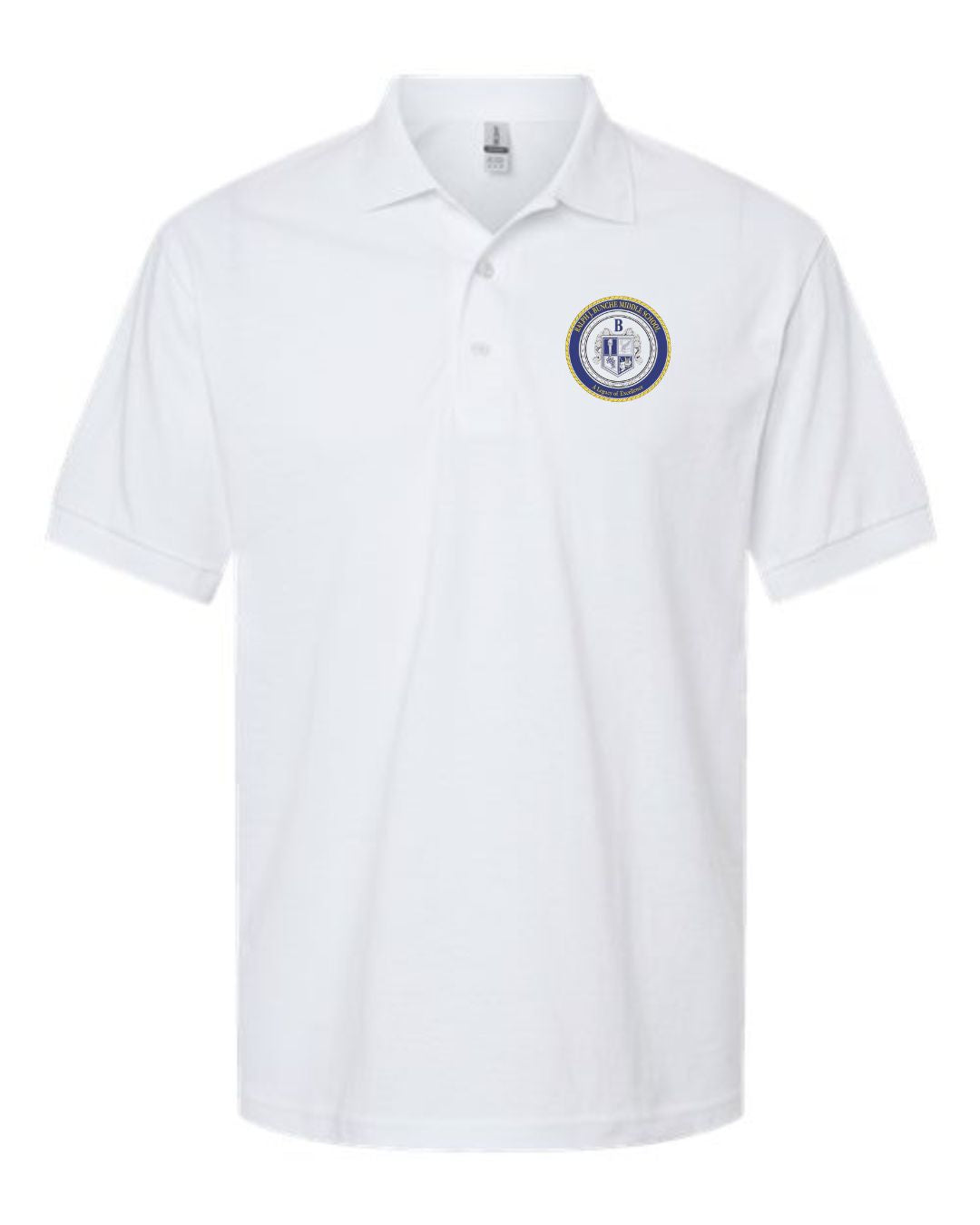 Bunche Middle School White Polo