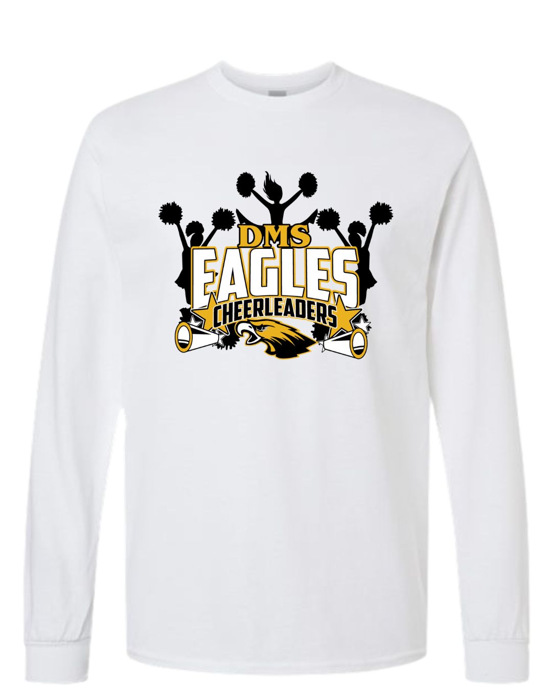 Davis Cheerleaders White LS Shirt