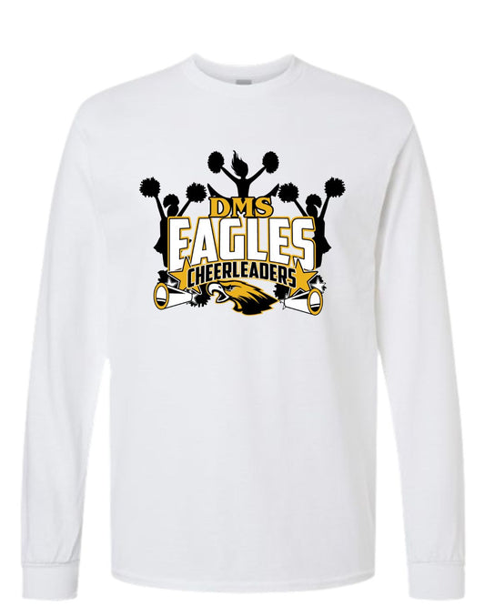 Davis Cheerleaders White LS Shirt