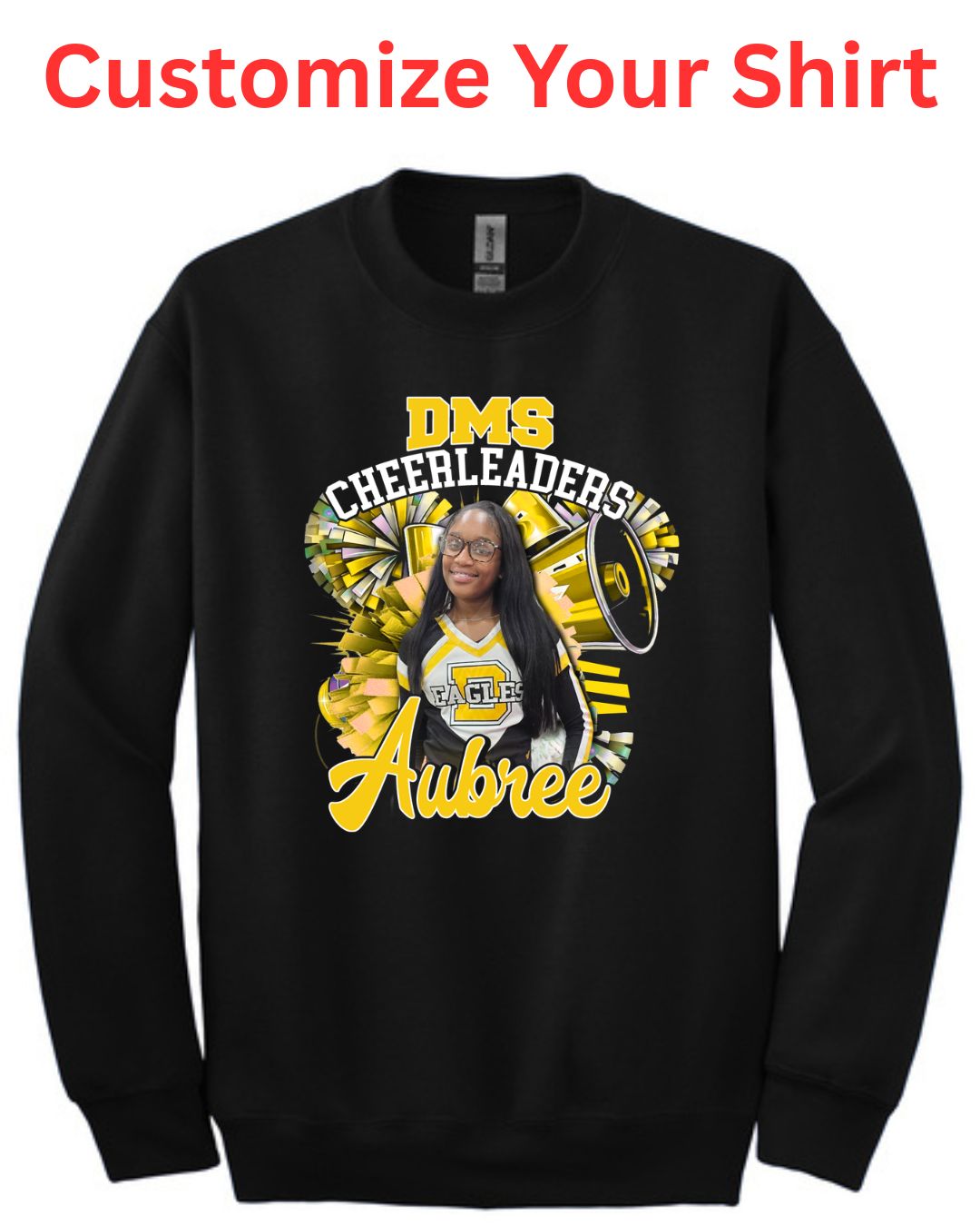 Davis Customizable Black Sweatshirt