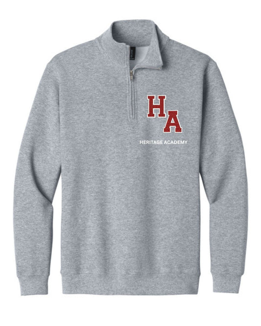 Heritage Academy Grey Quarter Zip