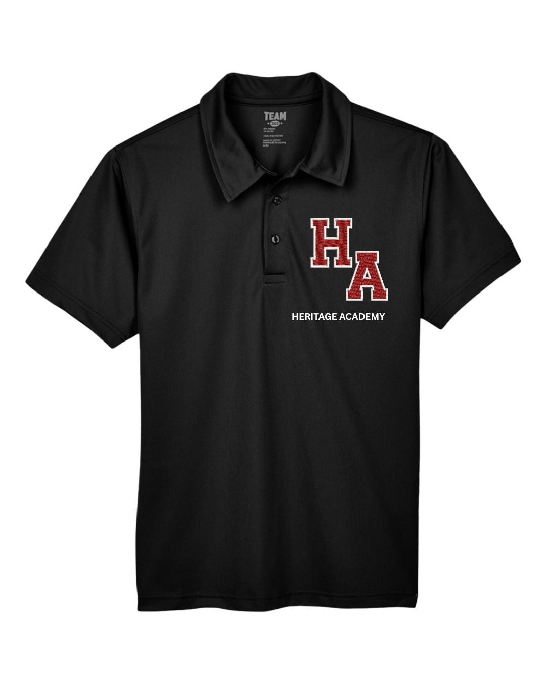 Heritage Academy Black Polo