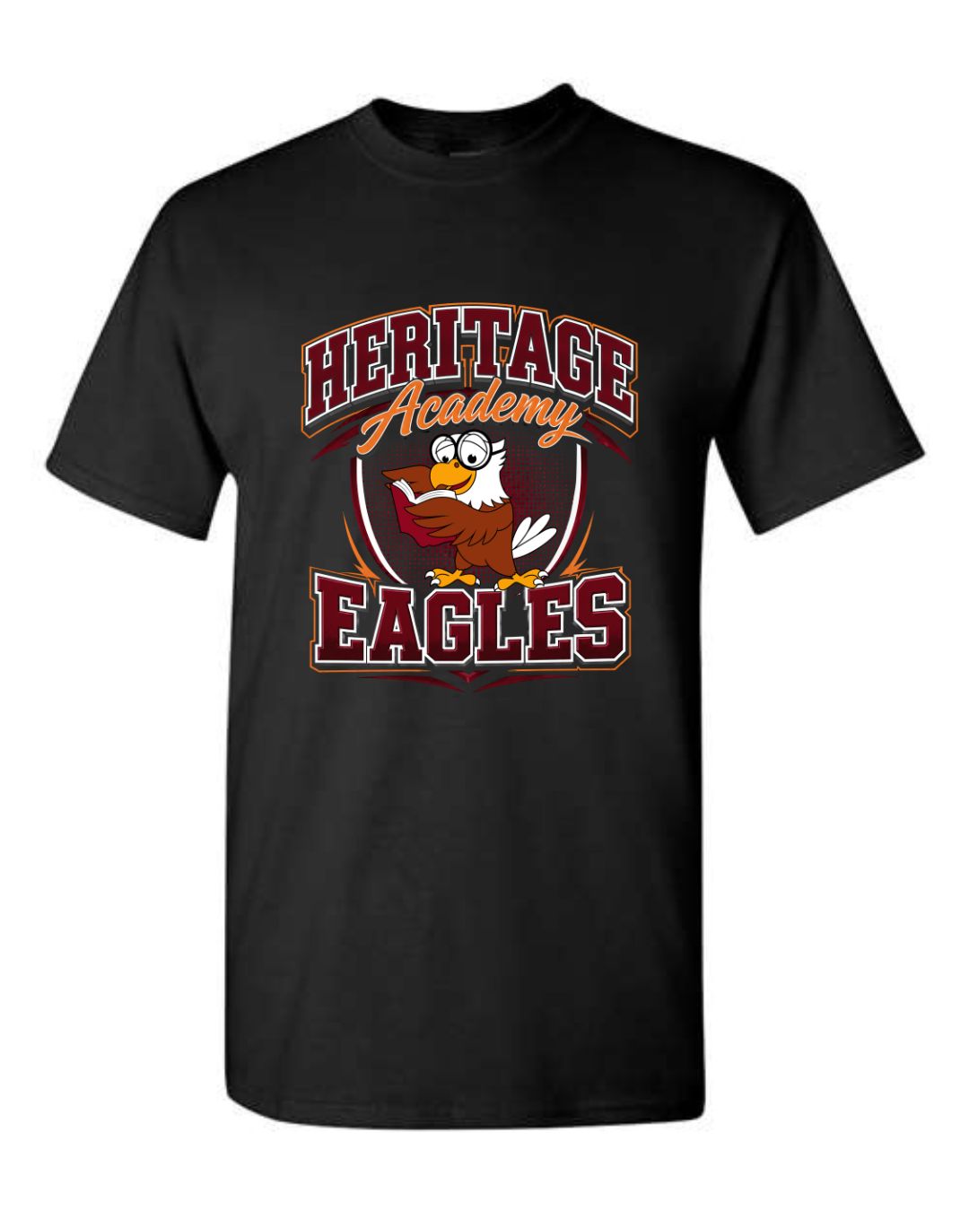 Heritage Academy Black School Spirit Tee